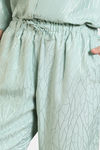 Zivame Coral Glaze Woven Pyjama Set - Granite Green — thumbnail 6